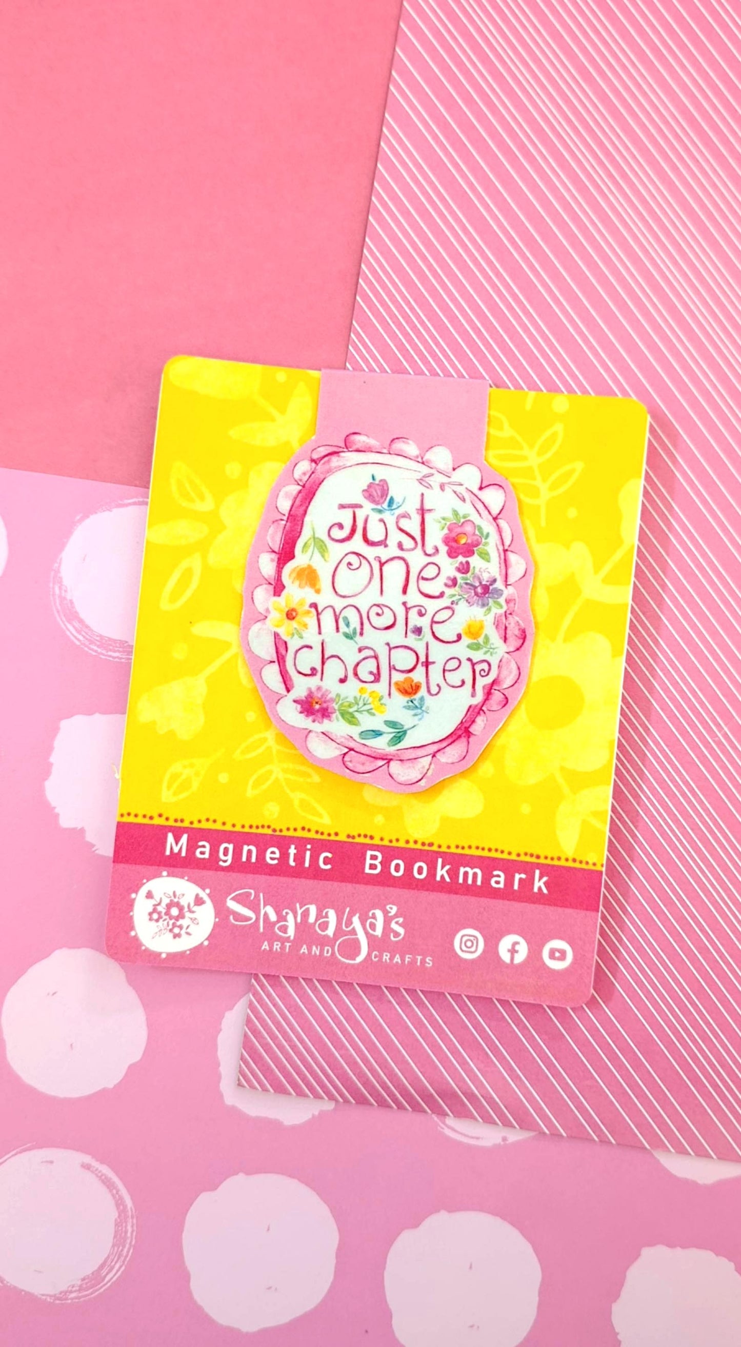 "Just One More Chapter" Magnetic Bookmark