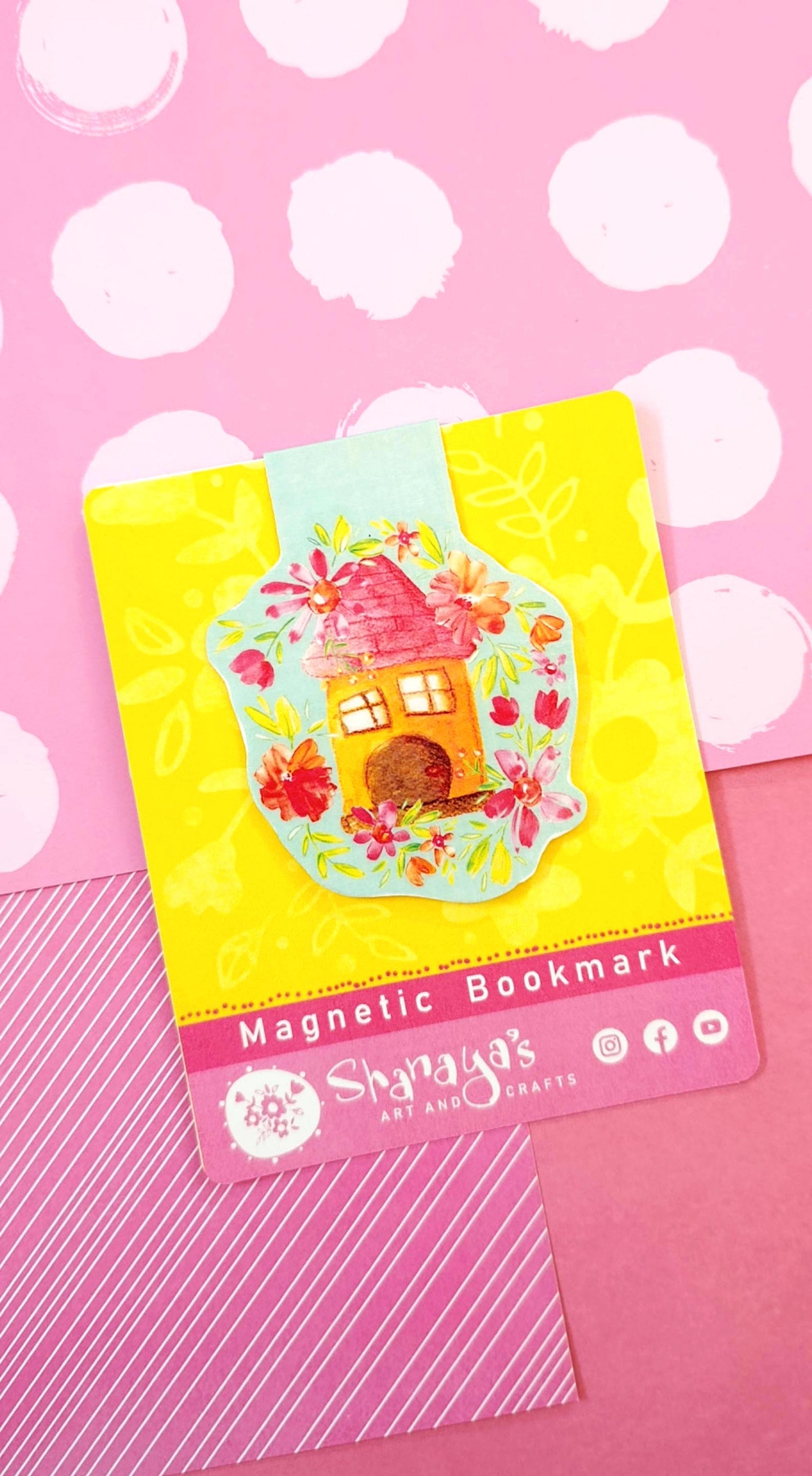 "Flower House" Magnetic Bookmark