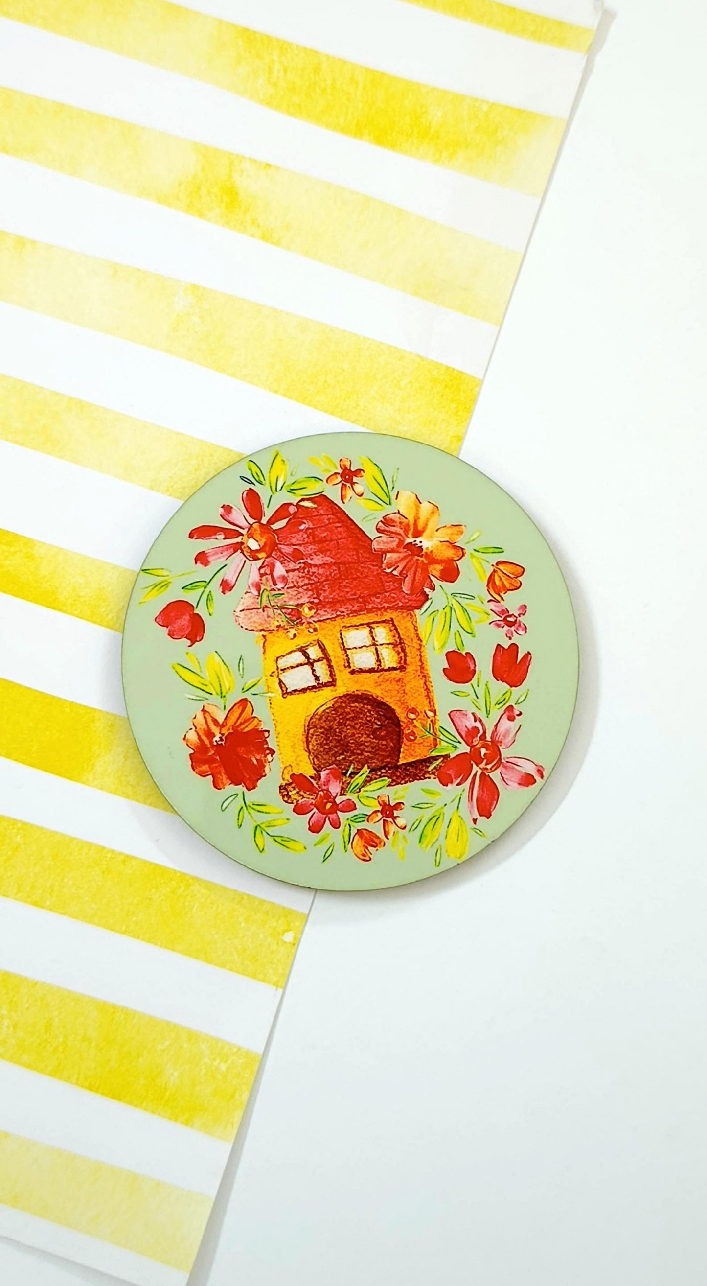 "Flower House" Coaster (Pack of 2)