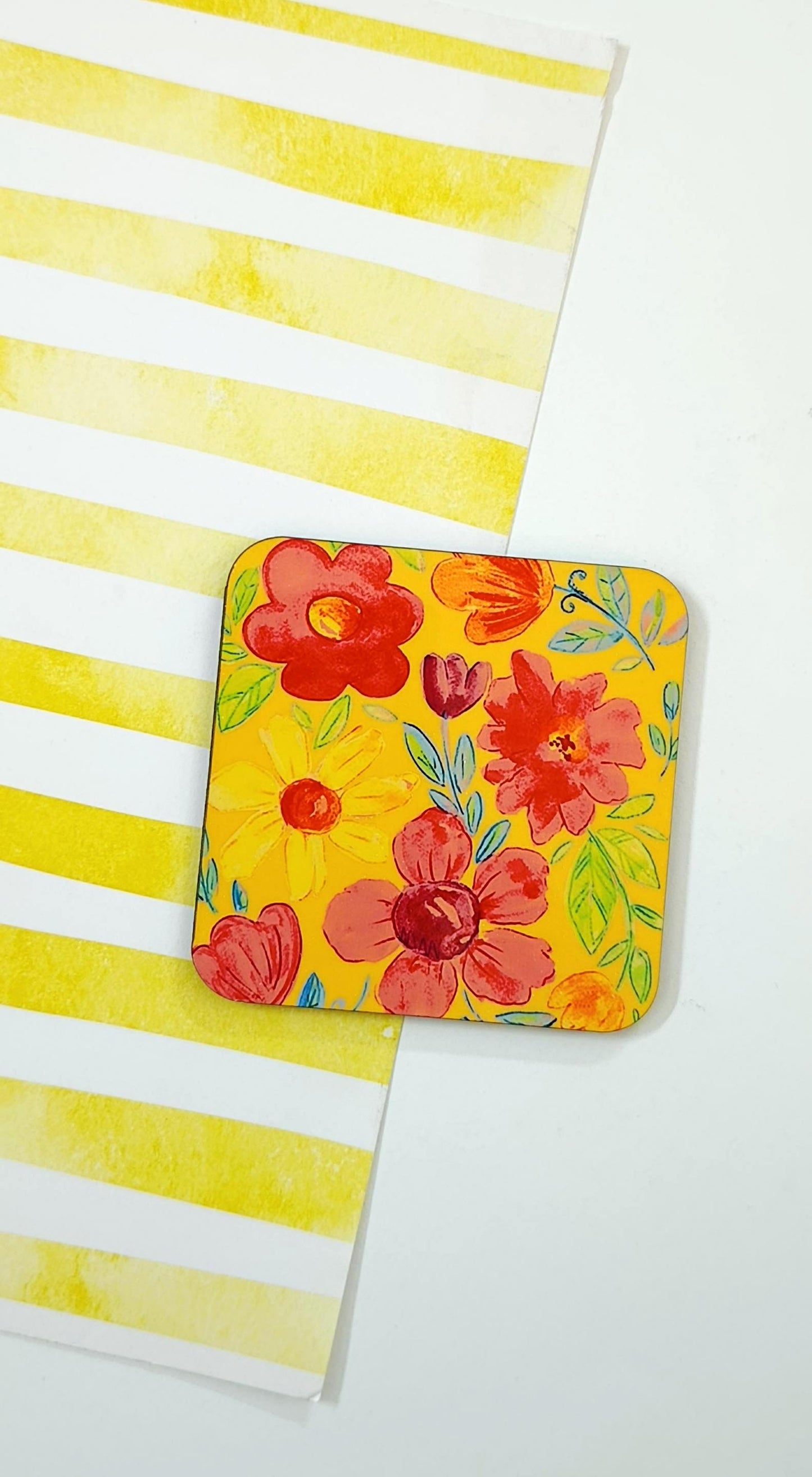 "Floral Pattern 3" Coaster (Pack of 2)